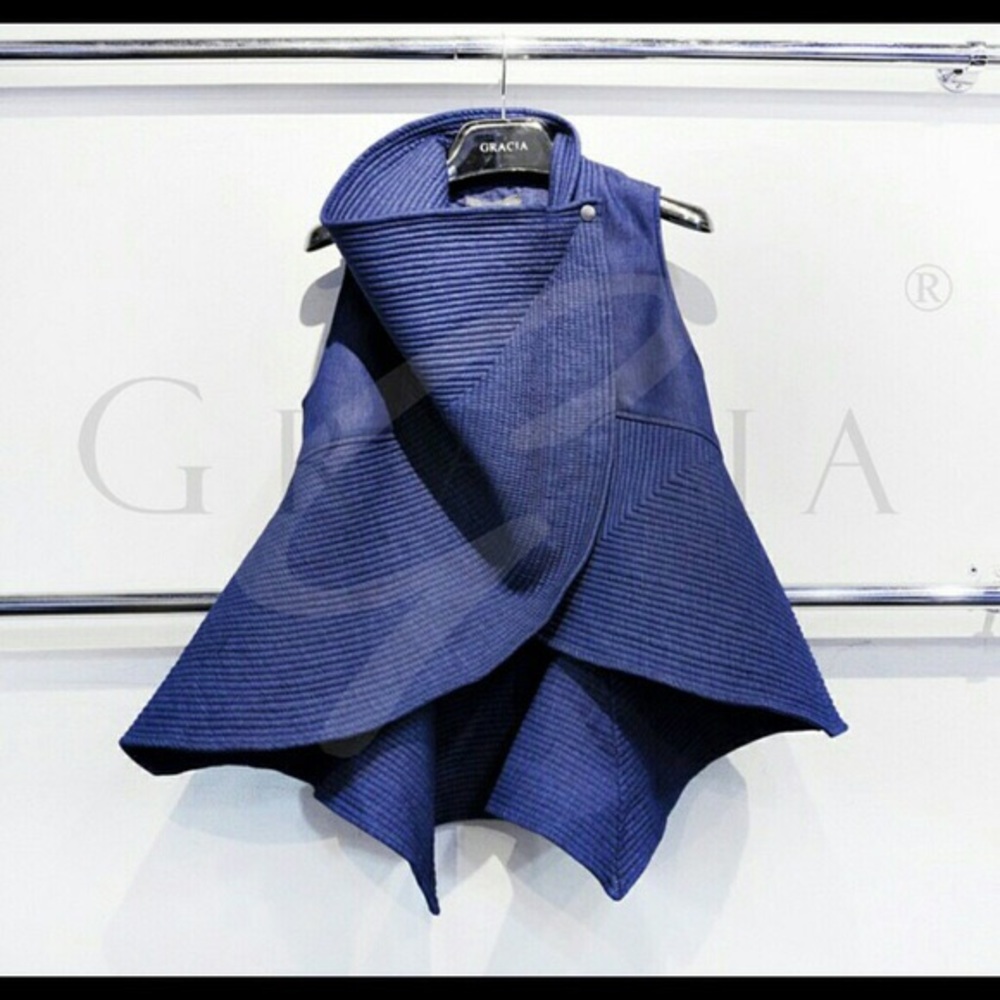 Grecia denim peplum jacket